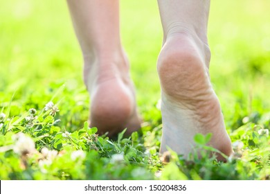 Childs Bare Feet Relaxing On Grass Stock Photo 1761077477 | Shutterstock