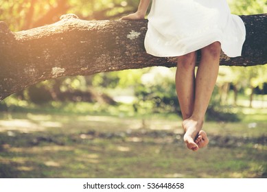 Bare Foot Female Legs Sitting On Stock Photo (edit Now) 536448658