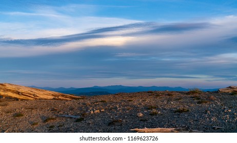 Bare Mountaintop With Clouds At Windy Ridge, Washington