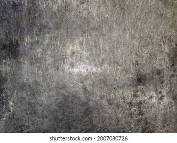 Bare Scratched Thick Steel Plate Workbench Or Anvil Background And Texture