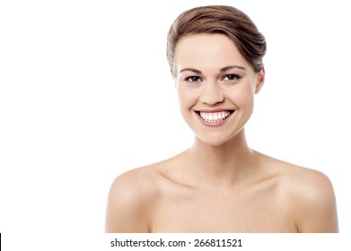 Bare Shoulder Woman Posing To Camera