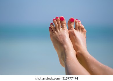 Bare Womans Feet On Beach Stock Photo Shutterstock