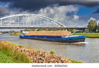 Barge On The Amsterdam - Rhine Canal 
