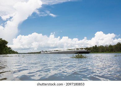 Barge On Atchafalaya River In Louisiana