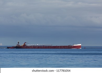 Barge On Lake Huron