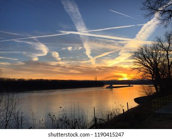 Barge On The Ohio River