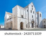 Bari, Puglia, Italy, church of Saint Nicholas, in Romanesque style on summer sunny day