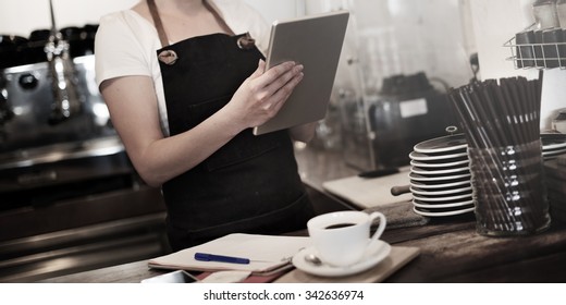 Barista Cafe Coffee Shop Owner Service Concept