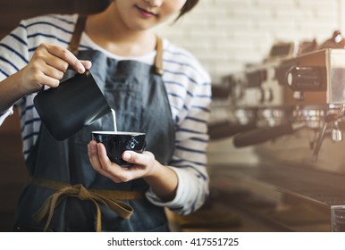 Barista Prepare Coffee Working Order Concept - Powered by Shutterstock