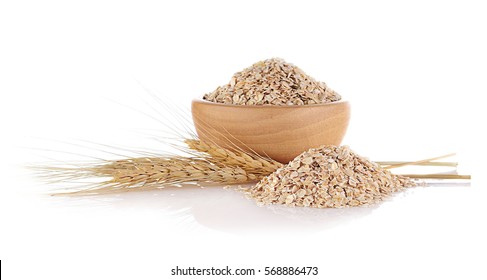Barley rice isolated on a white background.