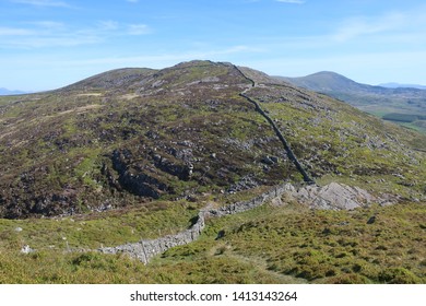 Barmouth. Gwynedd. Wales. May. 16. 2019. View From The Cambrian Way Of A Dry Stone Wall