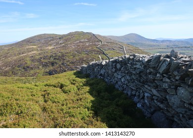 Barmouth. Gwynedd. Wales. May. 16. 2019. View From The Cambrian Way Of A Dry Stone Wall