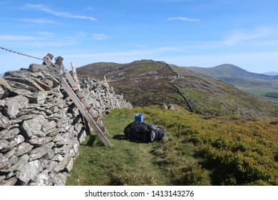 Barmouth. Gwynedd. Wales. May. 16. 2019. View From The Cambrian Way Of A Dry Stone Wall