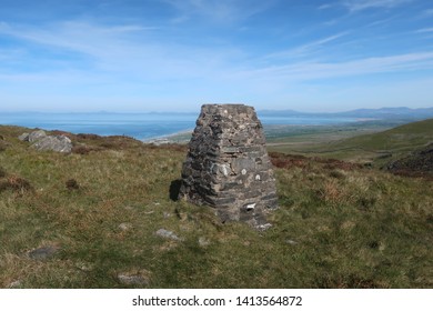 Barmouth. Gwynedd. Wales. May. 16. 2019. View From The Cambrian Way Of A Trig Point