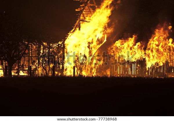 Barn Burning Stock Photo Edit Now 77738968