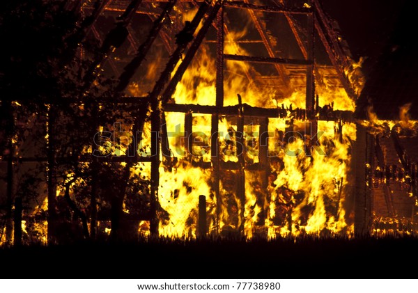 Barn Burning Stock Photo Edit Now 77738980