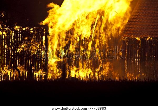 Barn Burning Royalty Free Stock Image