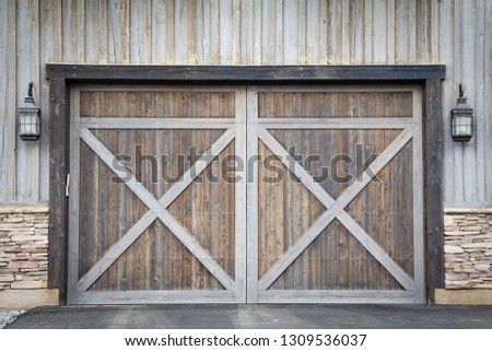 Barn door garage