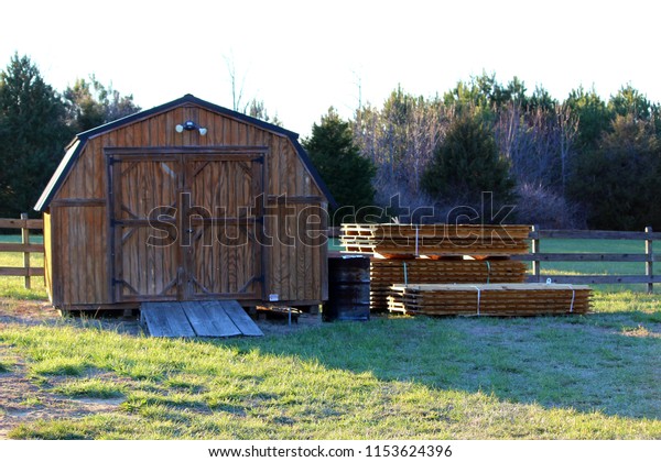 Barn Style Outbuilding Buildings Landmarks Stock Image