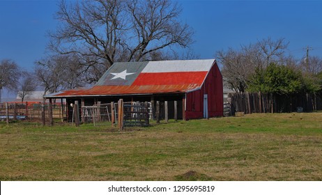 Barn Texas Texas Flag On Roof Stock Photo 1295695819 | Shutterstock