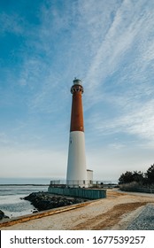 Barnegat Light,NJ Barnegat Lighthouse 3-15-20 NJ / US.  Lighthouse with blue sky and ocean view.