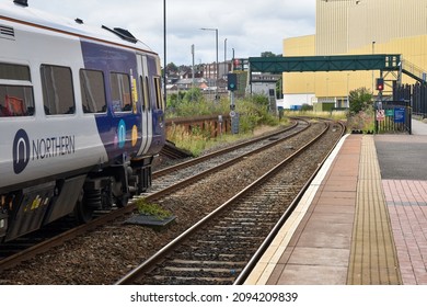 Barnsley, UK - July 31st 2021: Northern Rail Class 158 Departing From Barnsley Interchange