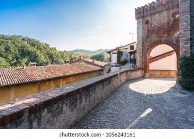 Barolo, Italy - September 27, 2009: Castle of Barolo, home of the Regional Wine Shop and Wine Museum. Barolo is the capital of Langhe (Unesco World Heritage Site), where Barolo wine is produced.