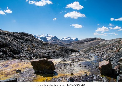 Baron Land Of Landscape On The Walk To Glacier In Peru