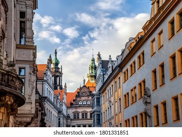 Baroque Architecture In A Modern Dresden City