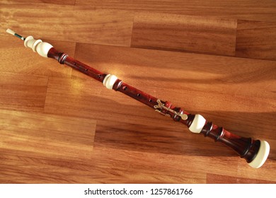 Baroque Oboe On A Wood Table