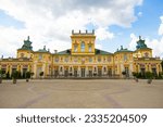 Baroque royal Wilanow Palace in Warsaw, Poland. It was  residence of King John Sobieski III, 17th century city landmark.