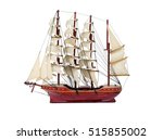 Barque ship gift craft model wooden,isolated on background