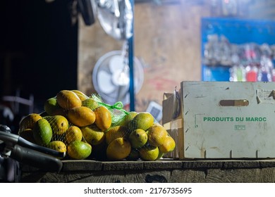 Barra, Gambia - May 25, 2022: Fruits In A Local Market.