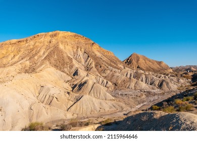 Barranco De Las Salinas In The Desert Of Tabernas, Almería Province, Andalusia