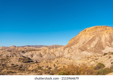 Barranco De Las Salinas In The Desert Of Tabernas, Almería Province, Andalusia