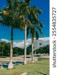Barranquilla, Atlantico, Colombia. October 24, 2024: Peace square with beautiful blue sky.