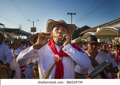 Barranquilla, Colombia - March 1, 2014: People At The Carnival Parades In The Carnival Of Barranquilla, In Colombia.