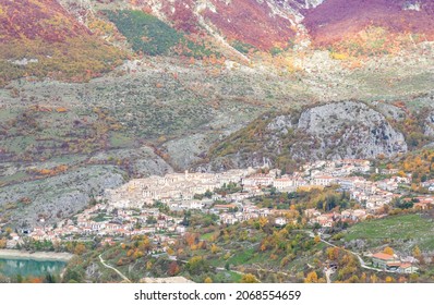 Barrea, Italy - embedded in the wonderful Abruzzo, Lazio and Molise National Park, Opi is one of the most spectacular villages of the Apennine Mountains, expecially during Autumn foliage
