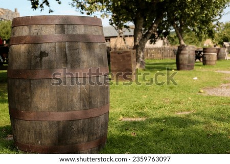 Barrel at a cider farm