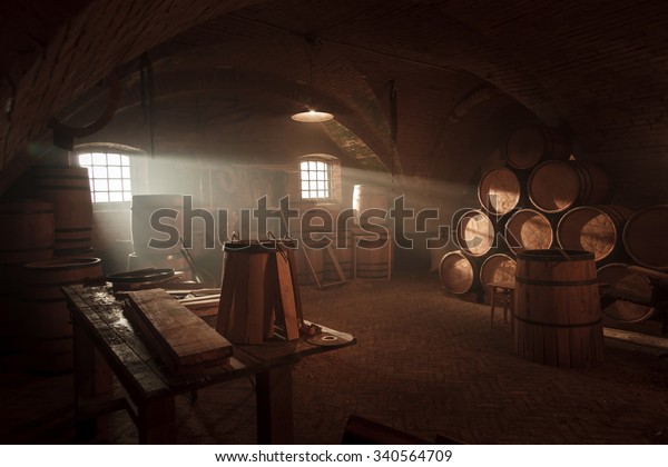 Barrel Making Workshop Old Basement Stock Photo 340564709 | Shutterstock