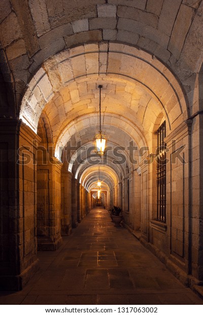 Barrel Vault Architecture Detail View Night Stock Photo Edit Now