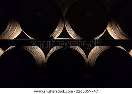 barrel of wine in soft light
