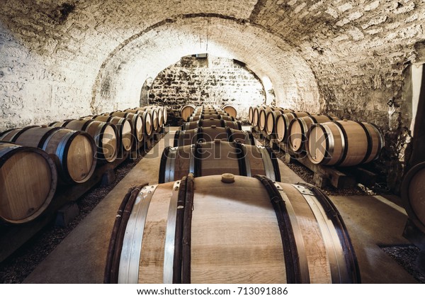 Barrels Wine Wine Cellar Ancient Wine Stock Photo Edit Now