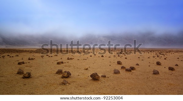 Barren landscape of the
planet Mars