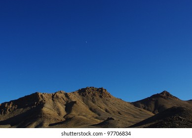 Barren Nevada Mountains Near Lunar Crater