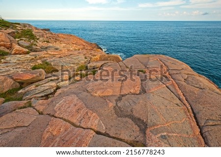 Barren Rock on an Ocean Coast in the Cape Breton Highlands National Park in Nova Scotia