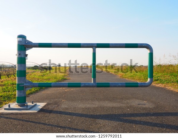 barrier gate in\
countryside