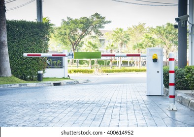 Barrier Gate For Visitor Car At Villa