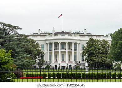 Barriers And Fencing In Front Of The White House In Washington DC