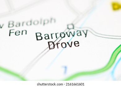 Barroway Drove on a geographical map of UK - Shutterstock ID 2161661601